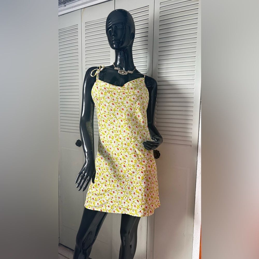 Altar'd state‎ Floral Mini Dress with Yellow and Pink Flowers size L